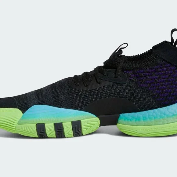 Adidas Trae Young 2 Mens Basketball Shoes Black Green H06473 NEW Multi Sz - Picture 4 of 7